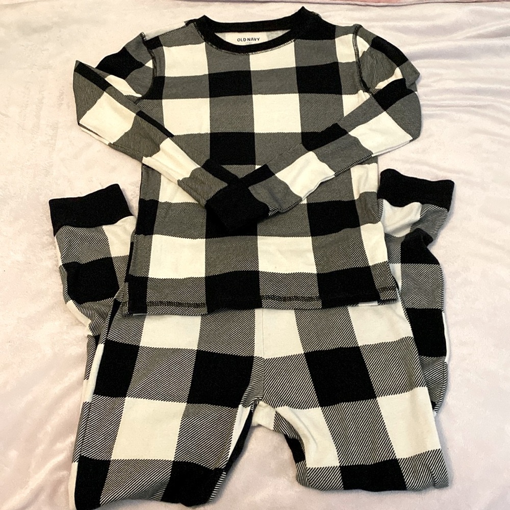 Old Navy Black Buffalo Plaid PJ Set